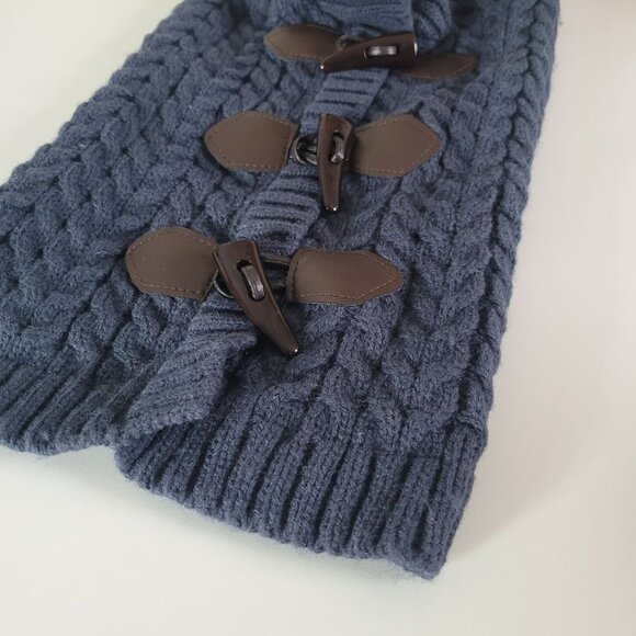 Small Dog Sweater Knit Size Medium Puppy Canine Pet Animal Blue Old Man Dapper - Picture 3 of 11